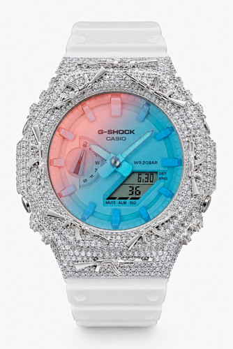 Custom iced out shock - g-shock, watch